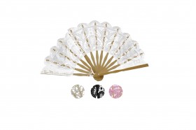 Abanico grande encaje, acabado mate