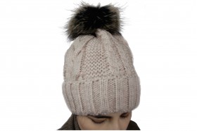 Gorro con pelo de marmota