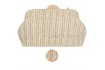 Bolso Clutch de Rafia Natural con Cadena | Bolso Fiesta Mujer