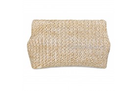 Bolso de Mano de Rafia Natural con Cadena para Fiesta e Invitada