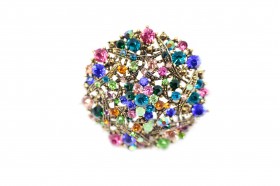 Broche multicolor oro